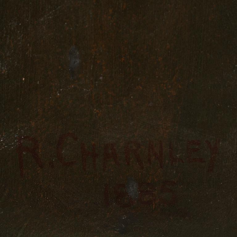 OKÄND KONSTNÄR 1800/1900-TAL, signerad R. Charnley och daterad 1885.