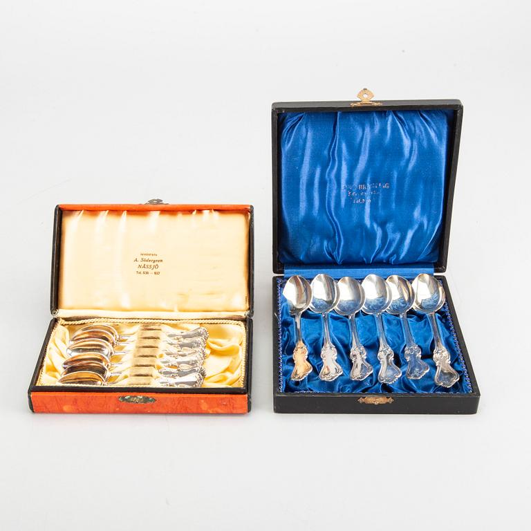 CG HALLBERG bestick ca 153 dlr, silver "Olga" Stockholm 1940/50-tal.