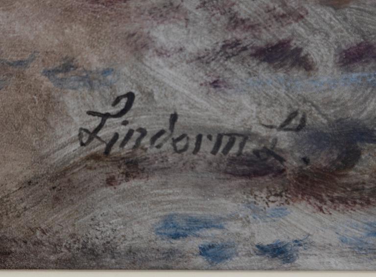 Lindorm Liljefors, Rådjur i vårvinterlandskap.