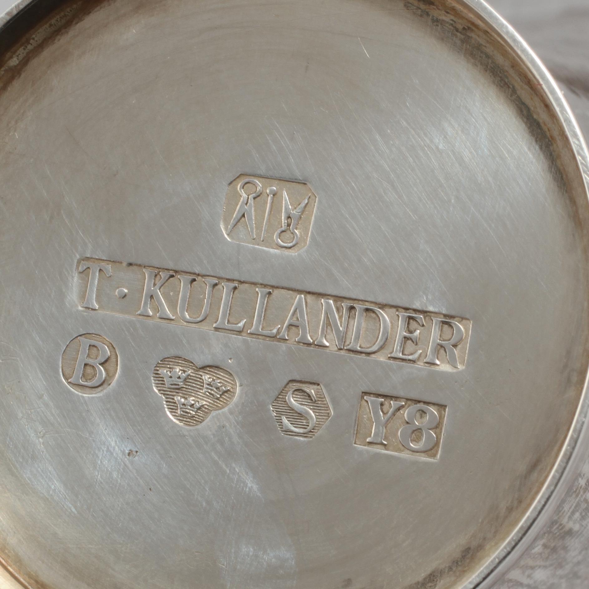 KANNOR, 2 st, silver, Tore Kullander, Borås, 1949, vikt 275 g.