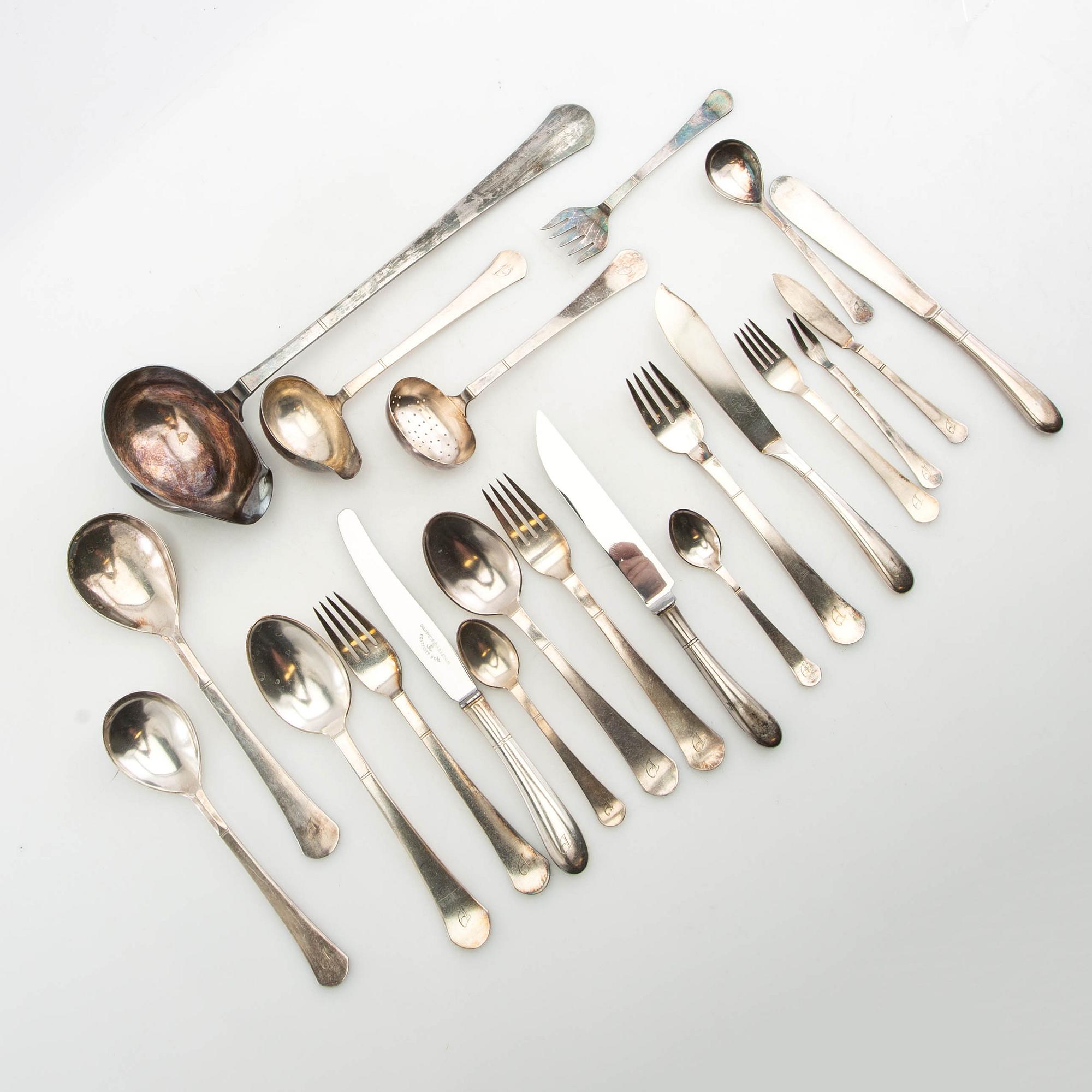 Just Andersson cutlery 154 dlr "Birka" GAB silver-plated, mid-20th century.