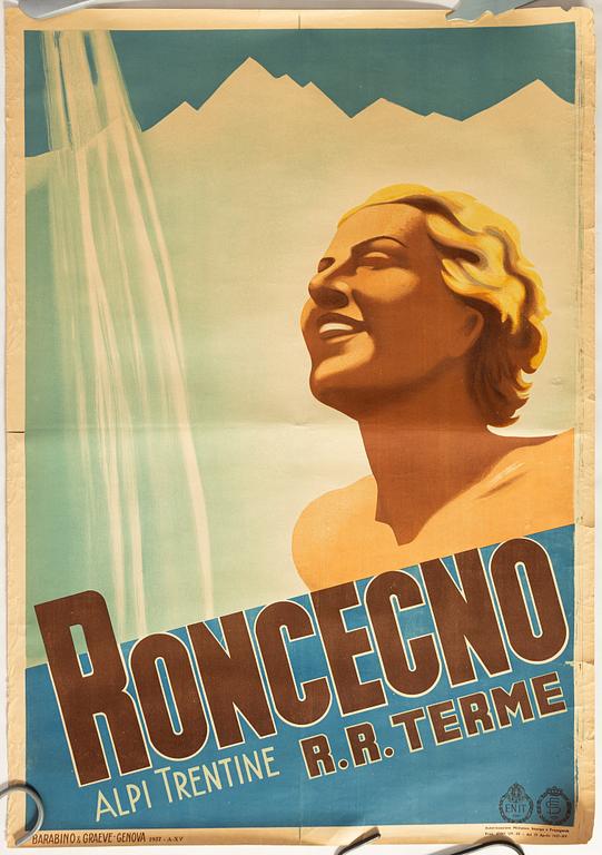 'Roncegno, Alpi Trentine, R.R. Terme'.