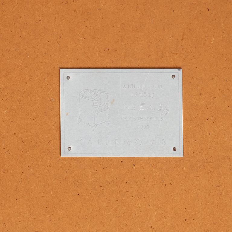 Mats Theselius, "Aluminiumfåtölj", näver, ed. EA 3/5, Källemo, efter 1990.