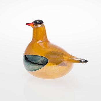 OIVA TOIKKA, LINTU, lasia, signeerattu O. Toikka Nuutajärvi 2001.