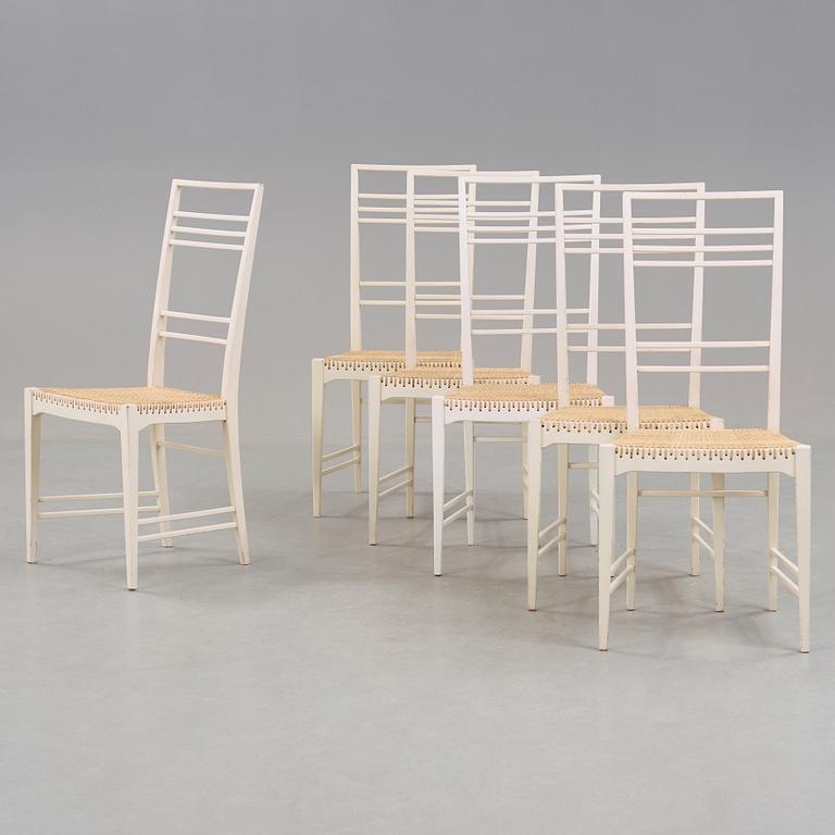 Erik Chambert, stolar, 6 st "Poem", Chamberts Möbelfabrik, Norrköping 1950-tal.