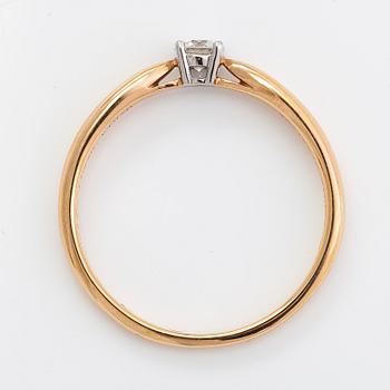 Tiffany & Co, ring, solitär, platina och 18K roséguld med en briljantslipad diamant ca 0.17 ct.