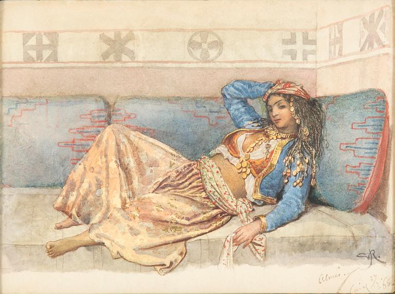 GEORG VON ROSEN, watercolour, signed with monogram GvR and dated Cairo (18)65.