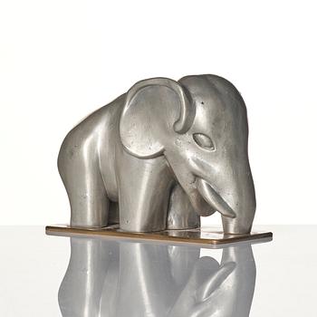 Björn Trägårdh, a pewter sculpture of an elephant model "1734", Firma Svenskt Tenn, Stockholm 1930s-40s.