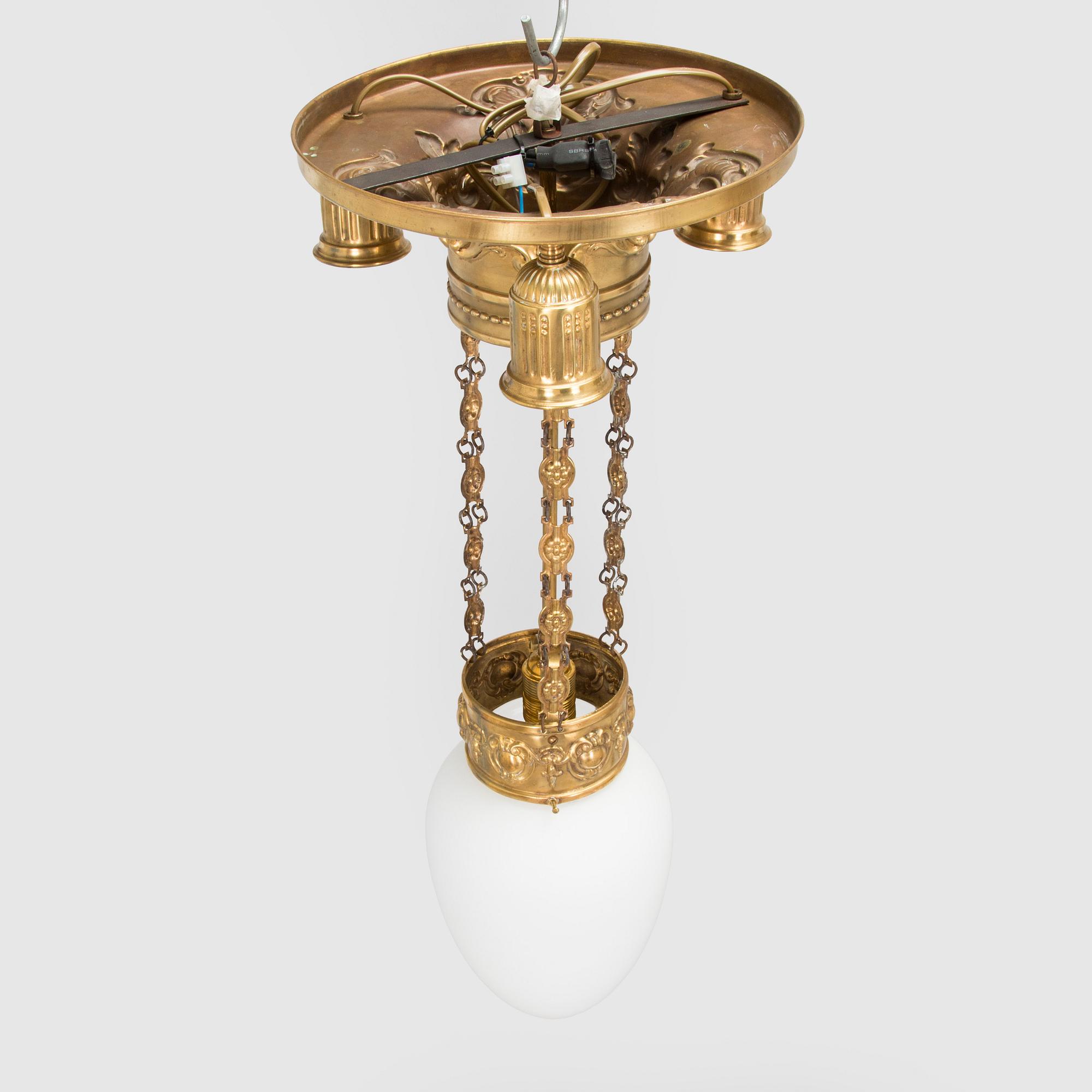 An early 20th century pendant light.