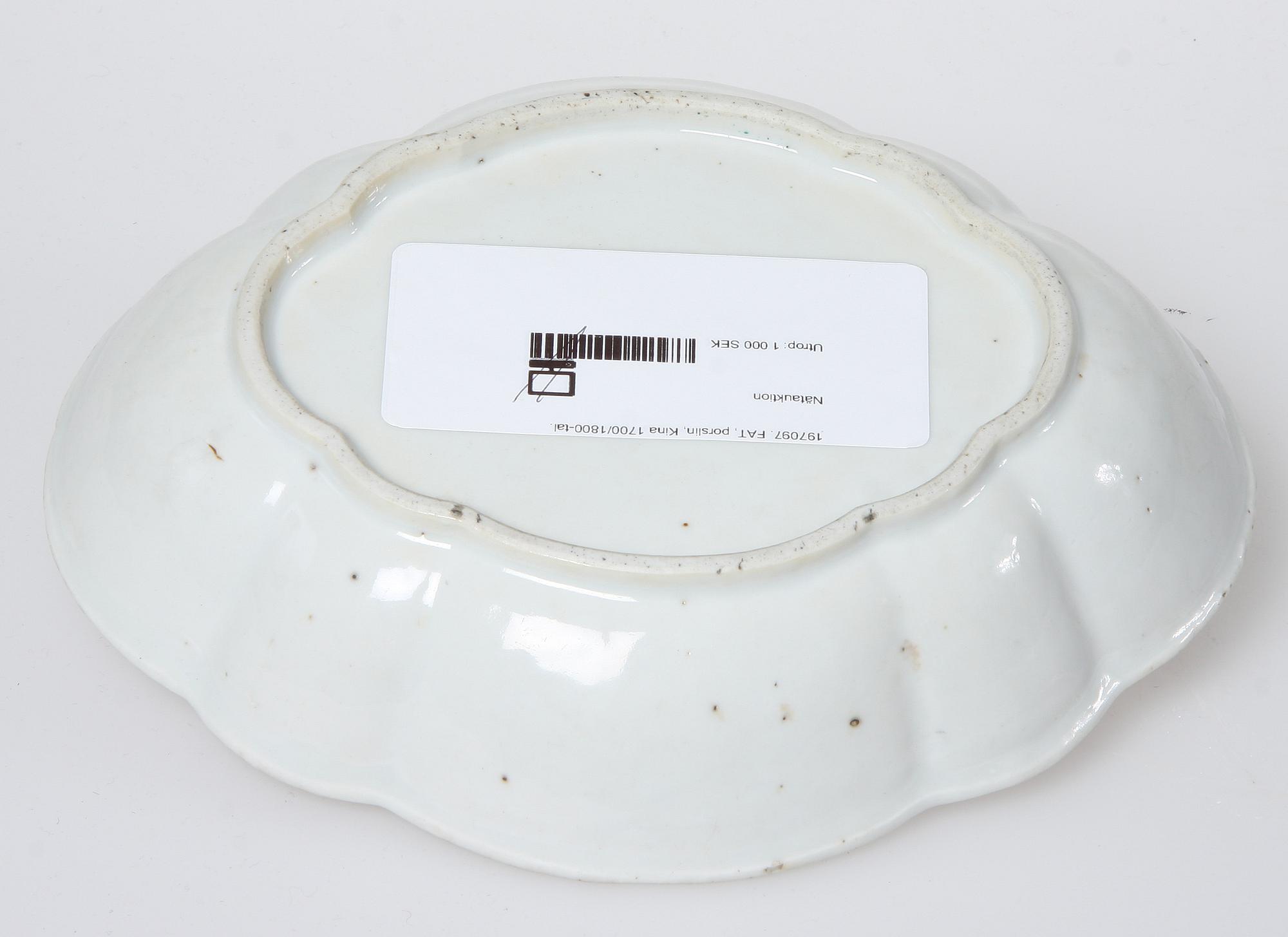 FAT, porslin, Kina 1700/1800-tal.