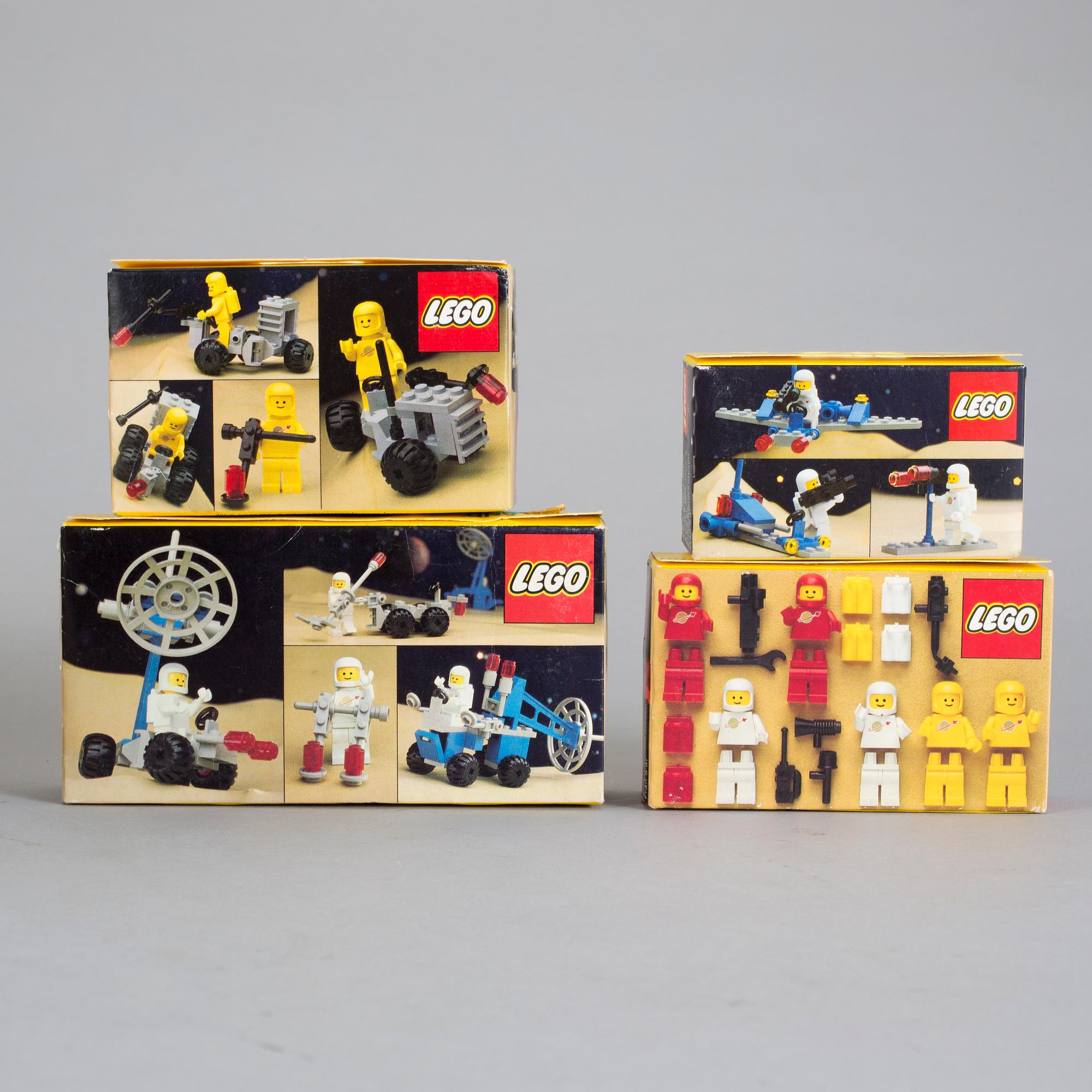 LEGO, 4 stycken rymd-set i förpackningar, 1983.