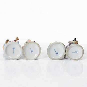 Figurines, 8 pcs, porcelain, Germany, 19th century.