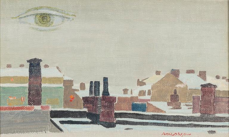 Axel Olson,  oil on canvas, signed.