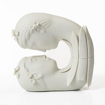 Stig Lindberg, a 'parian' porcelain sculpture, 'Narcissus' from the 'Figurin' series, Gustavsberg, Sweden, 1970's.