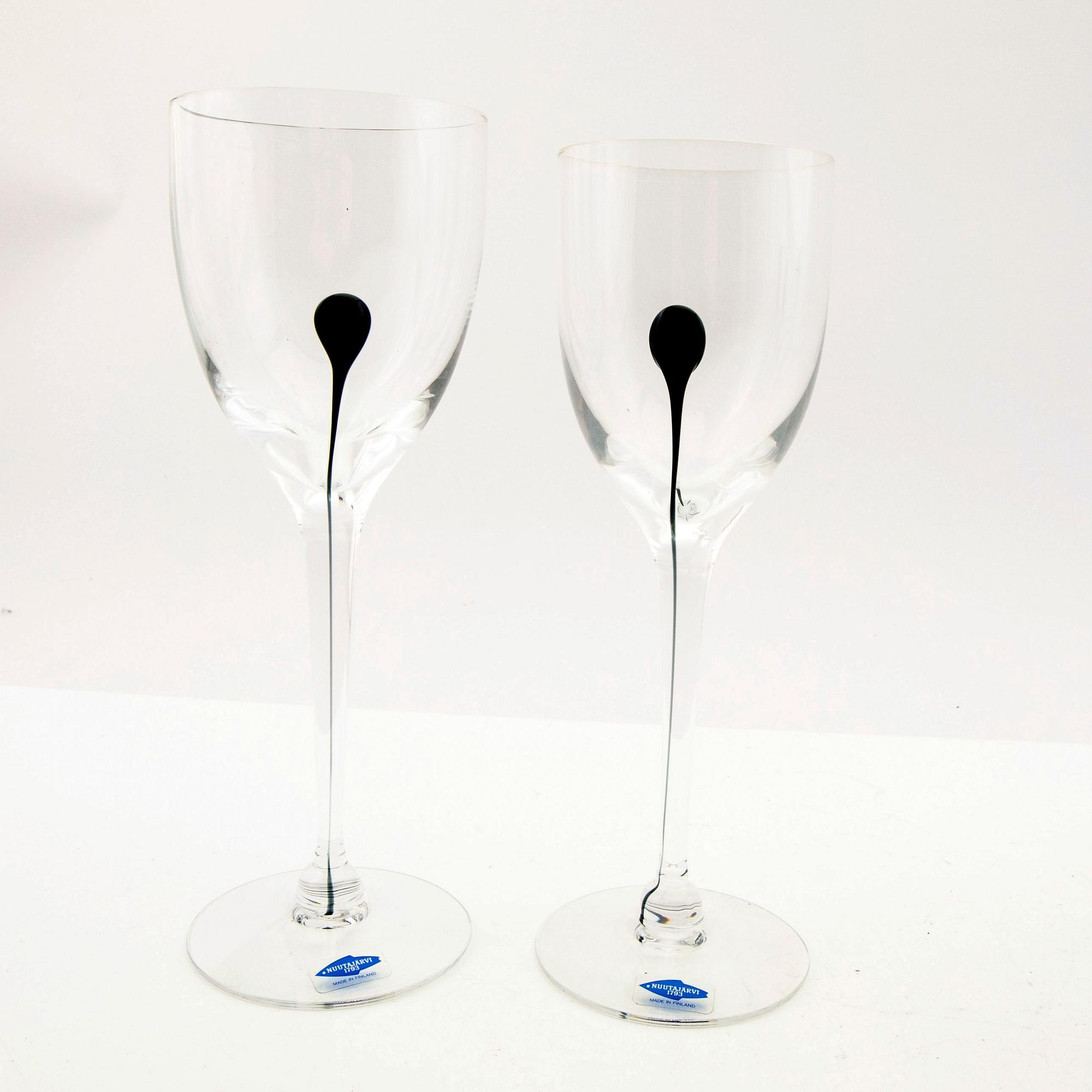 Heikka Orvala, glasservis, 42 st, "Taika", Nuutajärvi/ Arabia Finn Crystal, Finland, 1900-tal.