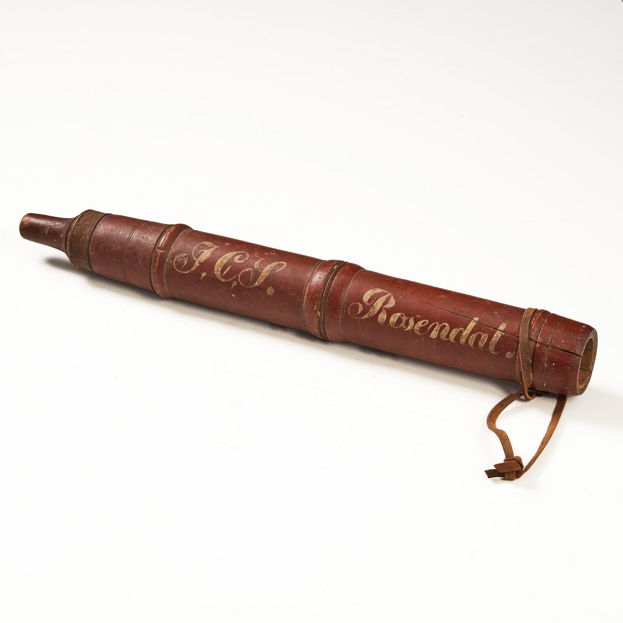 A Swedish stirrup pump , late 18th / early 19th century.