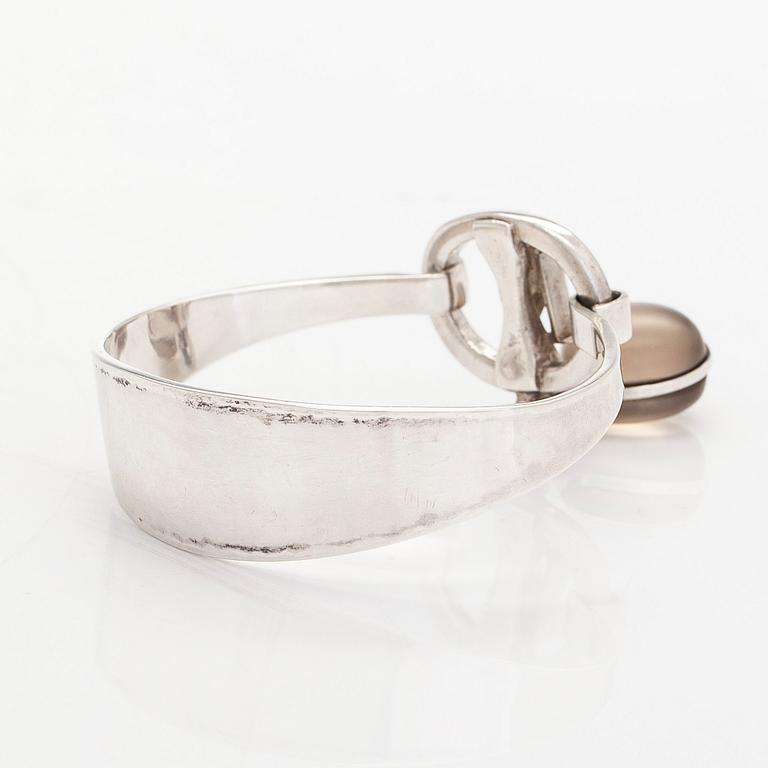 Bertel Gardberg, a sterling silver and quartz bracelet, Tammisaari 1977.