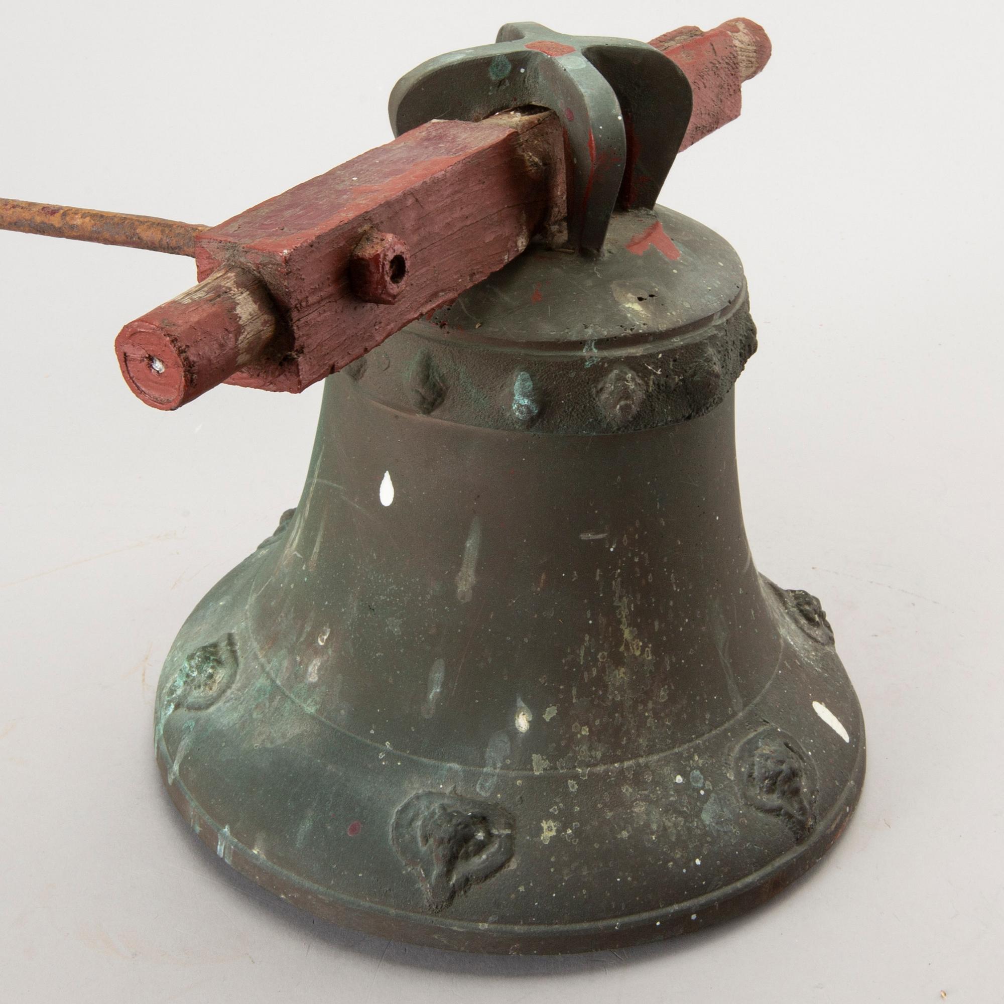 A bronze and iron bell, 19/20th century.