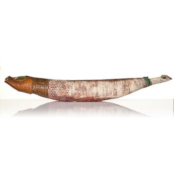 Bengt Berglund, a stoneware sculpture of a resting figure, Gustavsbergs Studio 1960s-70s.