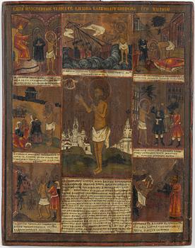 Ikon, Ryssland, 1800-tal, tempera på pannå.