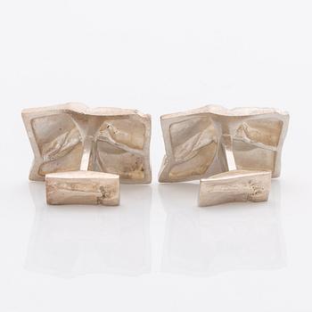 LAPPONIA BJÖRN WECKSTRÖM, 1 pair cufflinks, sterling silver approx 3 x 2 cm, Finland 1969.