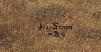 Lennart Sand, Early morning with moose on the bog.