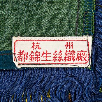 A silk piano cloth, China first half of the 20th century.