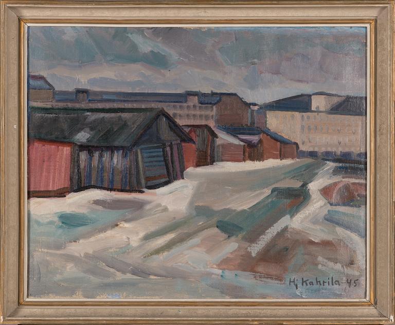 Hjalmar Kahrila, oil on canvas, signed and dated -45.