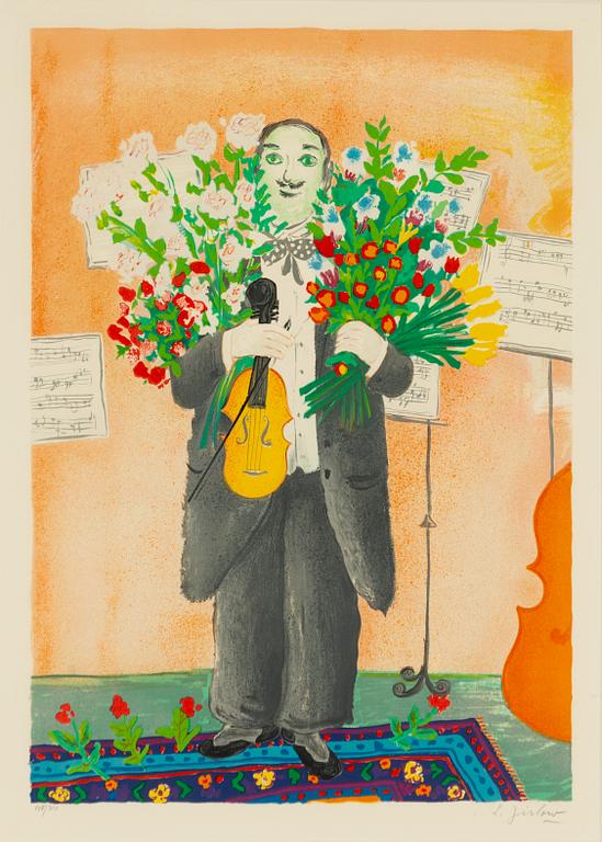 Lennart Jirlow, "Violinist med blommor".