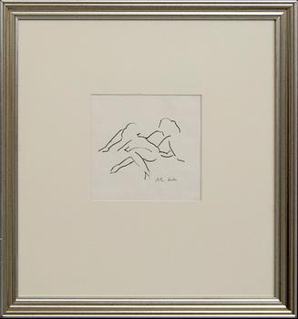 Peter Dahl, a signed ink drawing.