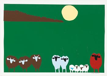 Stig Claesson, Sheep in Moonlight.