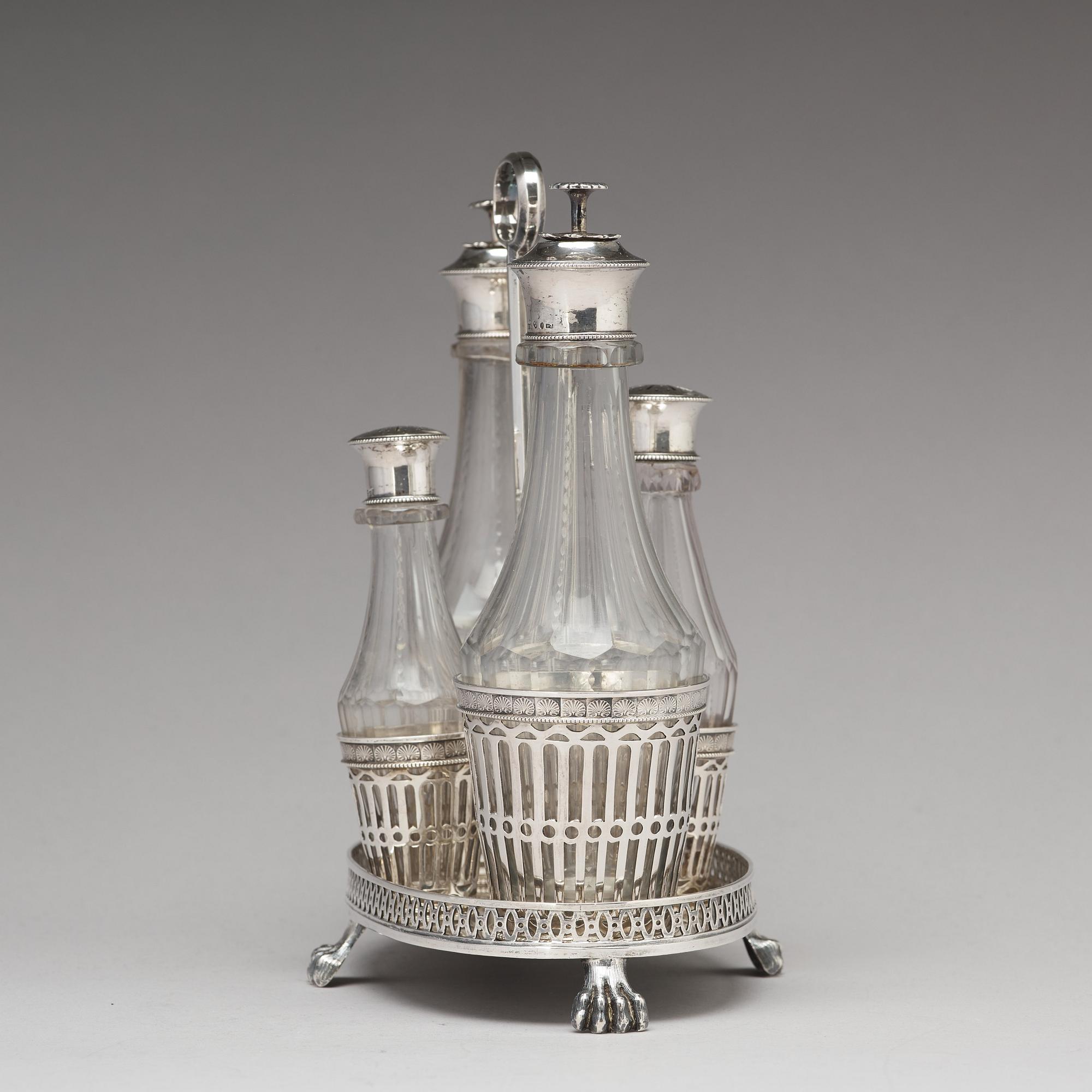 Pehr Zethelius, bordsurtout, silver, Stockholm 1808. Sengustaviansk.