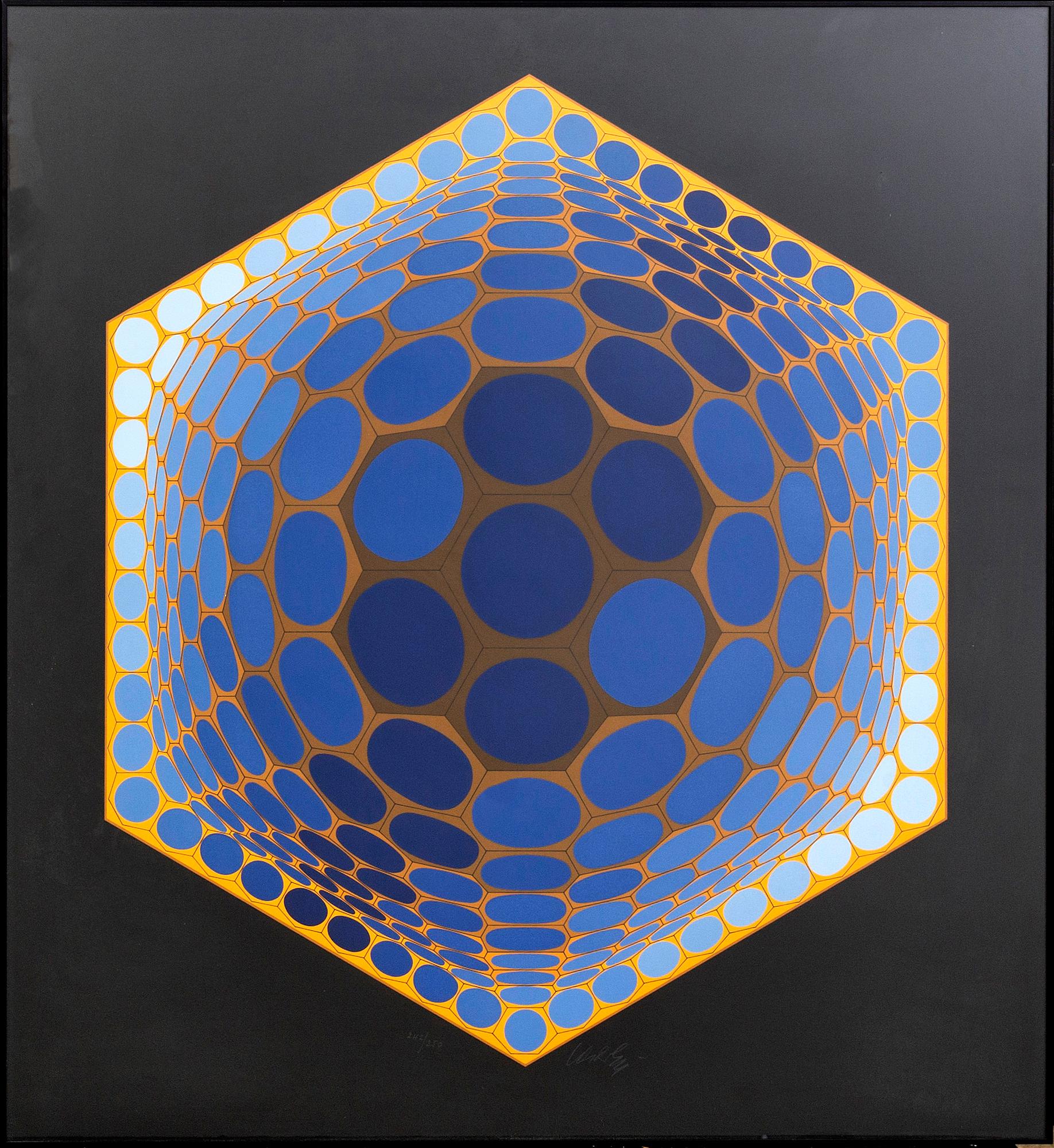 VICTOR VASARELY, a signed and numbered 242/250 silkscreen.