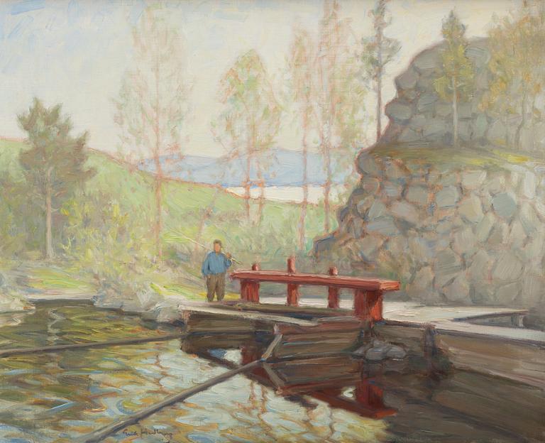 Erik (Ecke) Hedberg, By the utility pond.