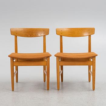 Børge Mogensen, a set of four 'Öresund' chairs, Bra Bohag, Karl Andersson & Söner and a dining table, 1960's.