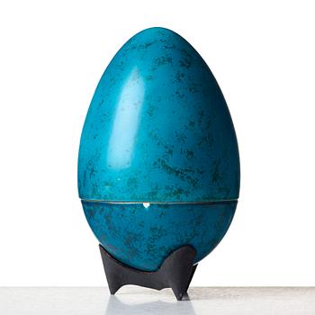 Hans Hedberg, a faience sculpture of an egg, Biot, France.