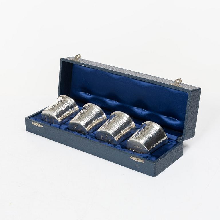 Lennart Råström, Goblets, 4 pcs, silver, in a case, CG Råström, Stockholm 1973.