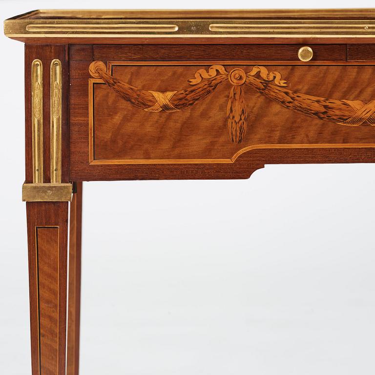 A Gustavian table by G Haupt (master in Stockholm 1770-1784), signed and dated 1781.