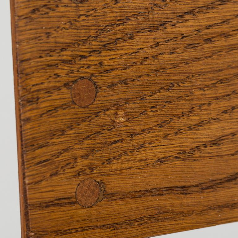 MARIO PRANDINA, an oak table and four chairs, Plinio Il Giovane, Italy.