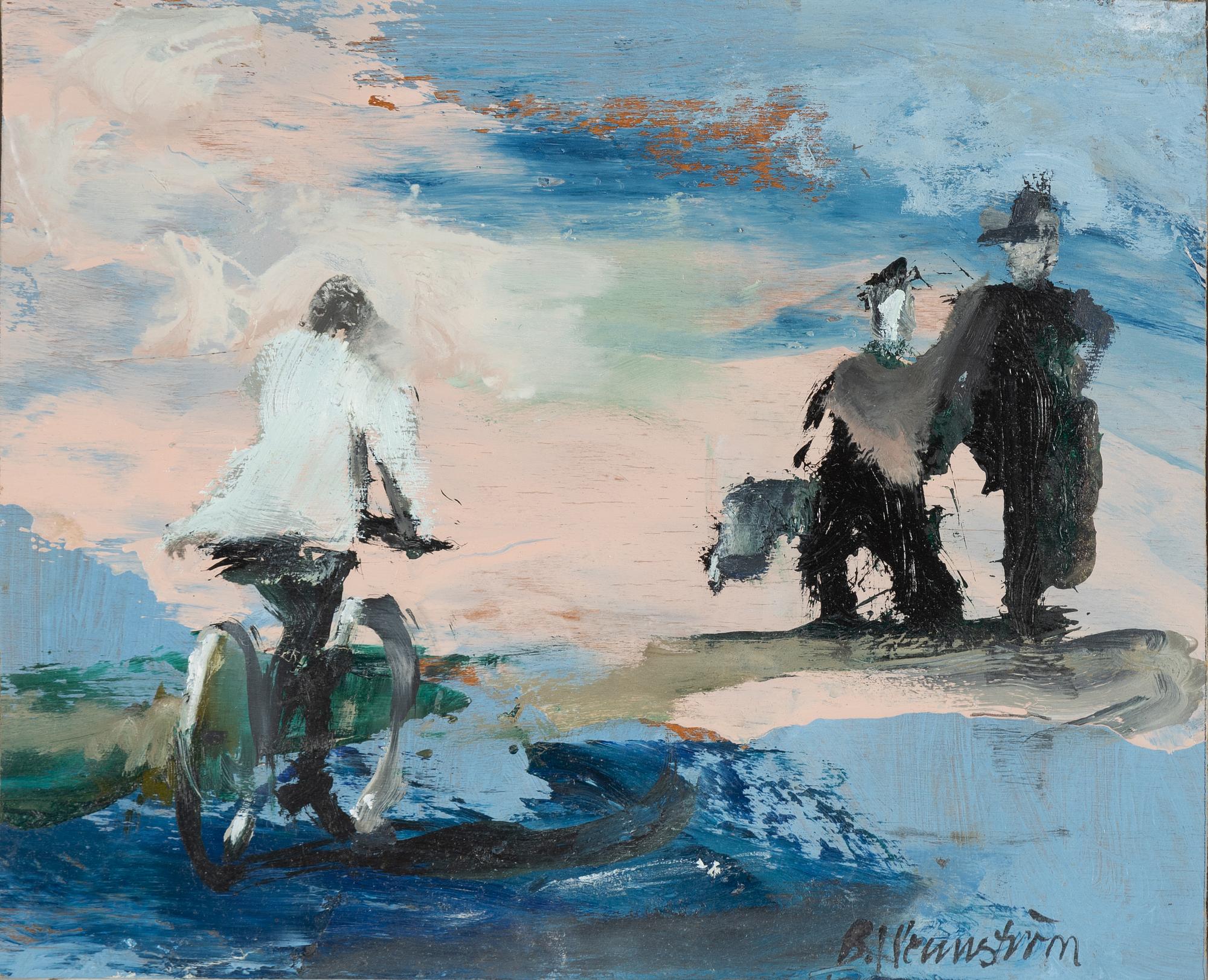 Berndt Wennström, olja på pannå, signerad.