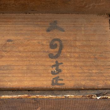 A Chinese wooden panel in deep relief, Qing dynasty, 19th century.