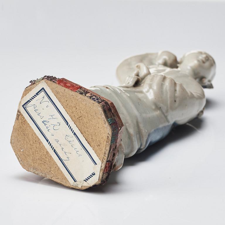 Figurin, blanc de chine. Qingdynastin, 1700-tal.