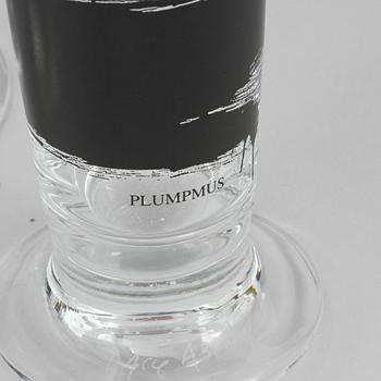 ÖLGLAS, 9 st, design Lasse Åberg, sent 1900-tal.