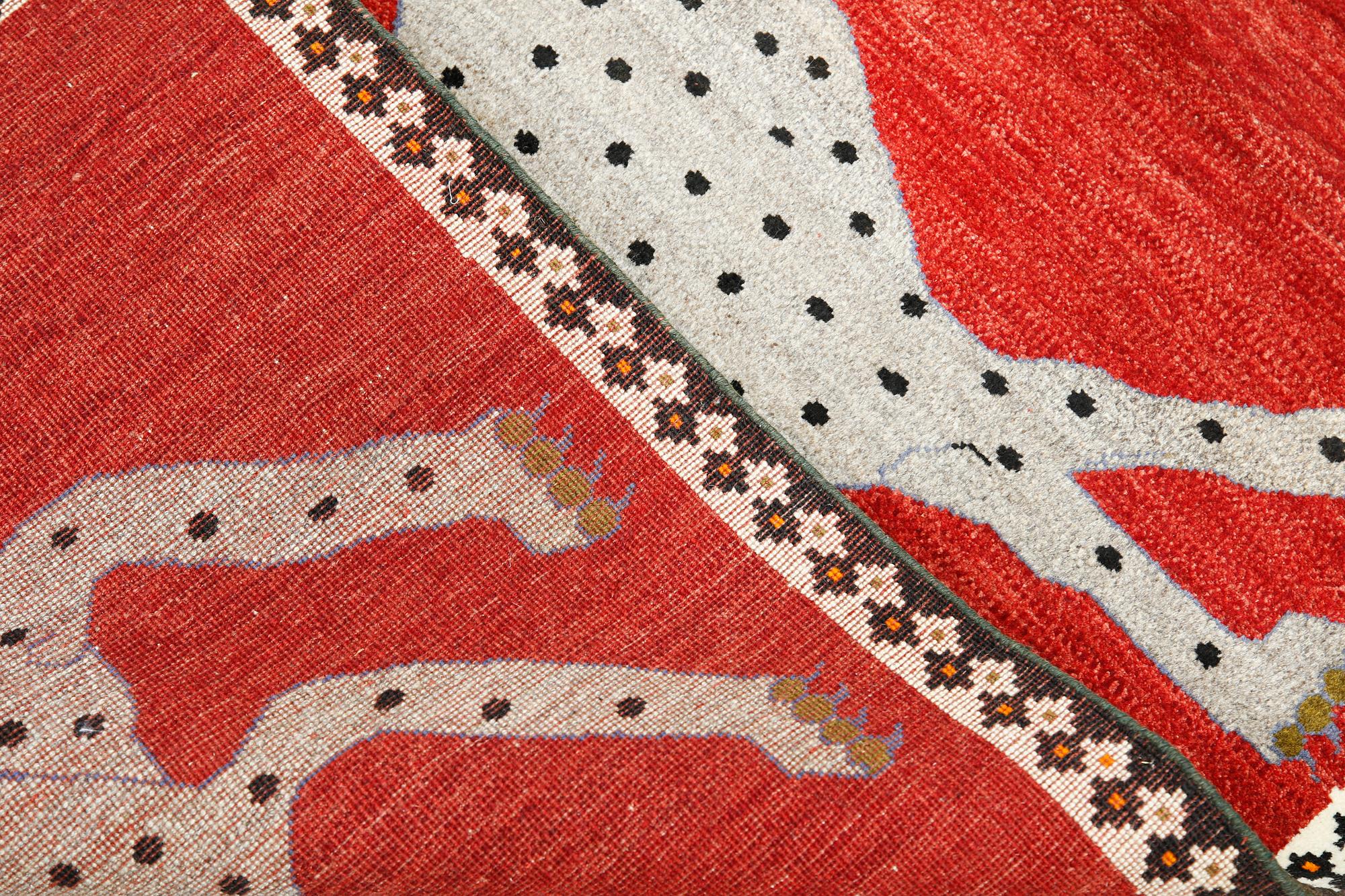 A pictioral Kashgai rug, ca 155 x 105 cm.