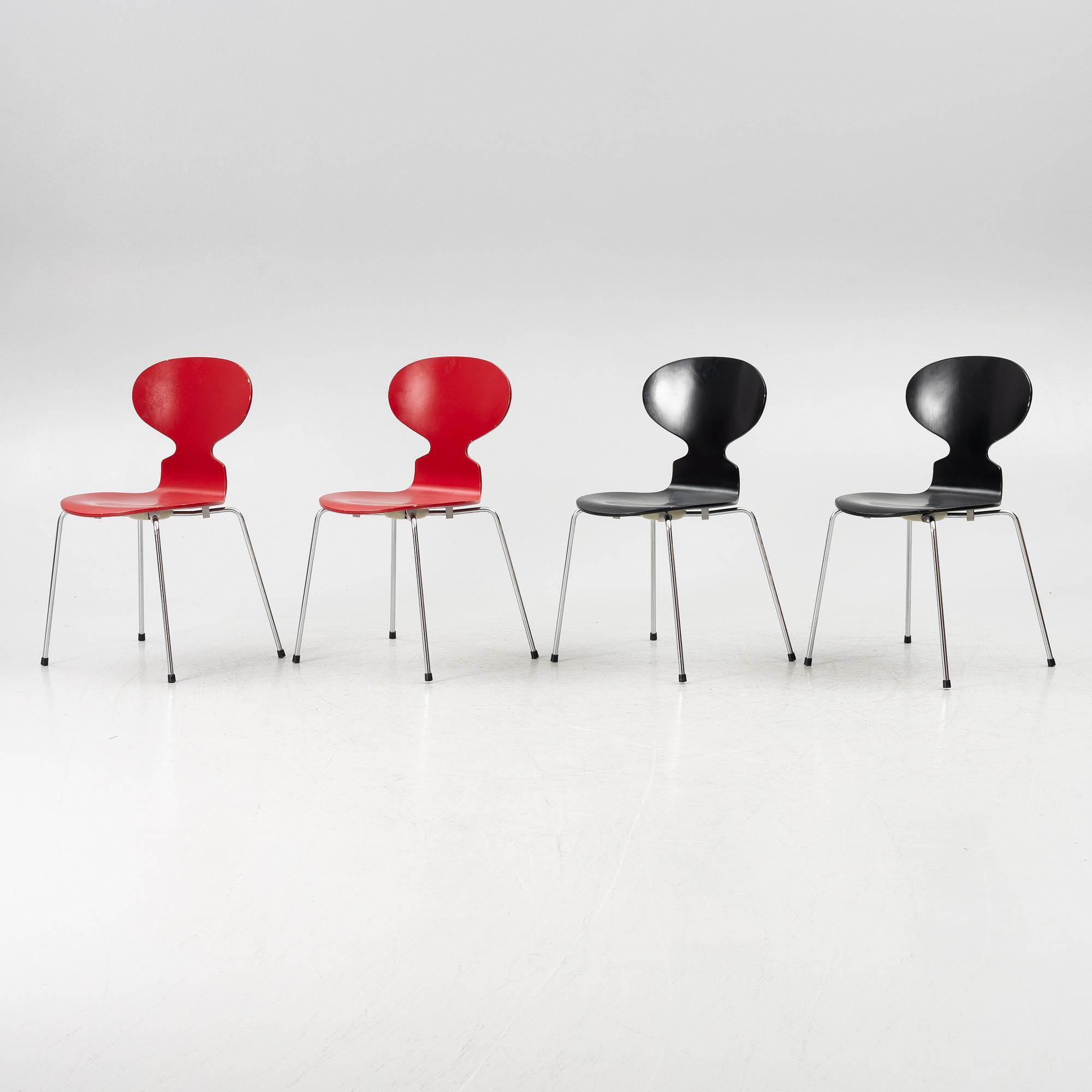 Arne Jacobsen, four 'the Ant chair", Fritz Hansen.