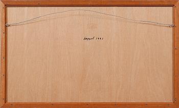 ANDERS KAPPEL, blandteknik, metallpannå, signerad och daterad à tergo 1991.