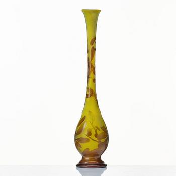 Emile Gallé, an Art Nouveau cameo glass vase, Nancy, France.