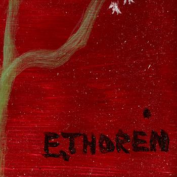 ESAIAS THORÉN, olja pannå, signerad.