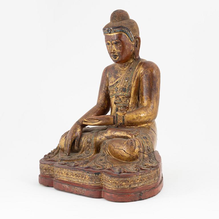 Buddha, trä, Thailand, 1900-tal.