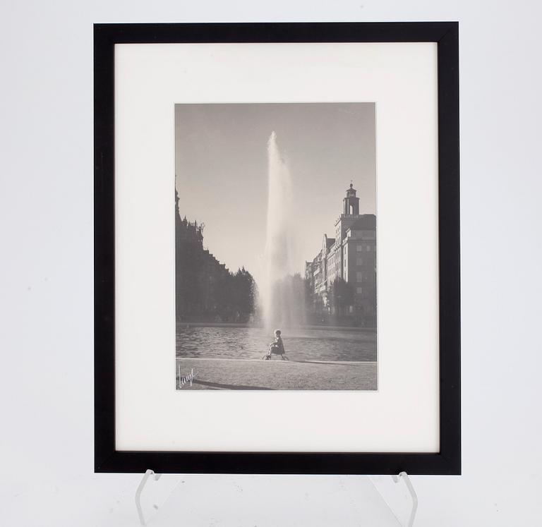 ÅKE LANGE, fotografi, silvergelatin, 1940-tal, signerat.